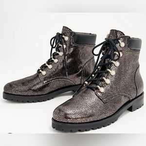 Jack Rogers Womens Peyton Pearl Bootie Leather Lace up Booties - New (no box)
